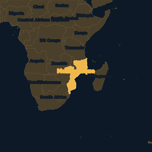 Mozambique location map