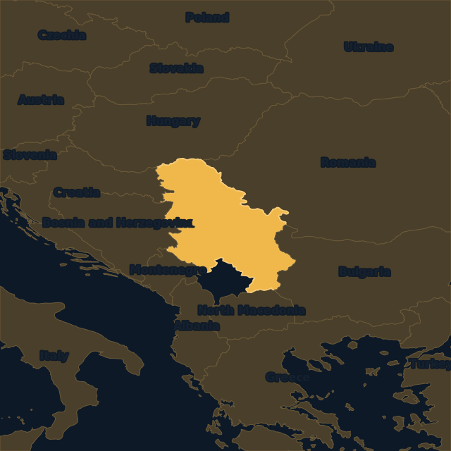 Serbia location map