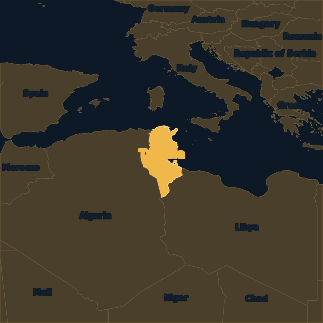 Tunisia location map