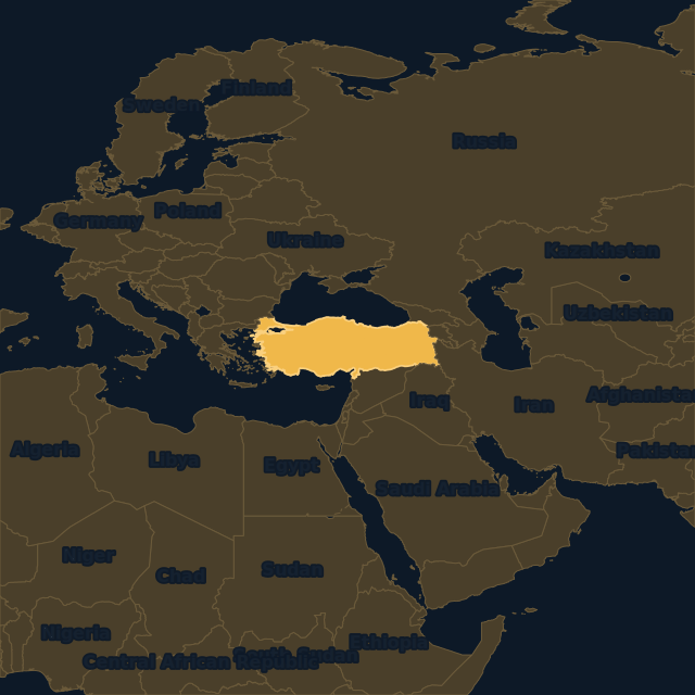 Turkey location map