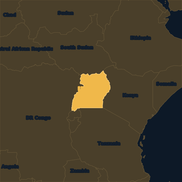 Uganda location map