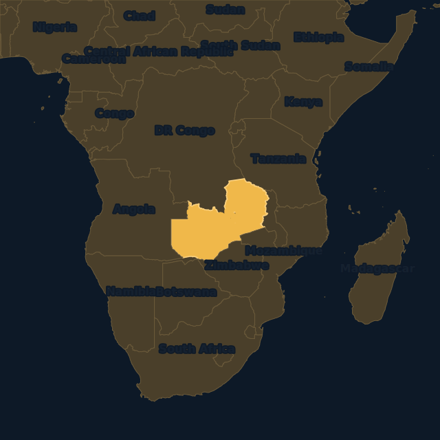 Zambia location map